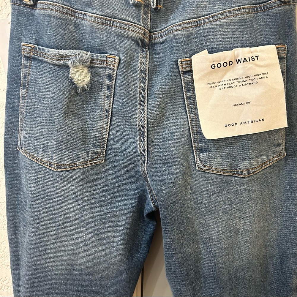 NWT Good American Good Waist Skinny High Rise Jeans - Picture 7 of 9